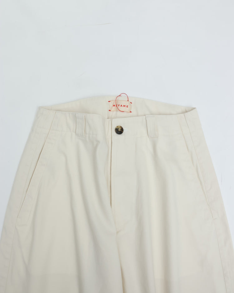 MEYAME SIDE LINE WIDE PANTS WHITE