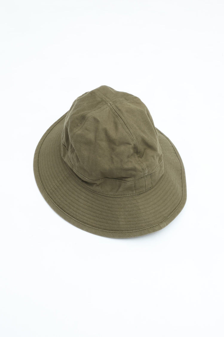 orslow  NAVY HAT HERRINGBONE GREEN