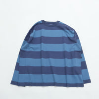 maillot  Wide Border Long-Tee (ワイドボーダーロングTee) MAK-21222 BLUE*SAX