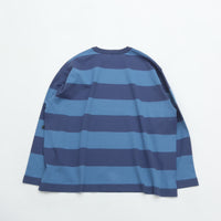 maillot  Wide Border Long-Tee (ワイドボーダーロングTee) MAK-21222 BLUE*SAX