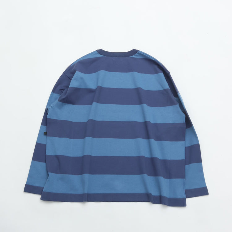 maillot  Wide Border Long-Tee (ワイドボーダーロングTee) MAK-21222 BLUE*SAX