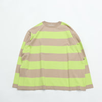 maillot / Wide Border Long-Tee (MAK-21222 BEIGE*LIME)