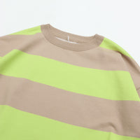maillot / Wide Border Long-Tee (MAK-21222 BEIGE*LIME)