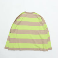 maillot / Wide Border Long-Tee (MAK-21222 BEIGE*LIME)