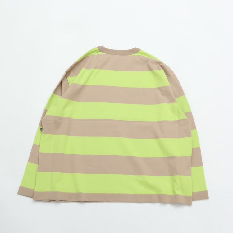 maillot / Wide Border Long-Tee (MAK-21222 BEIGE*LIME)