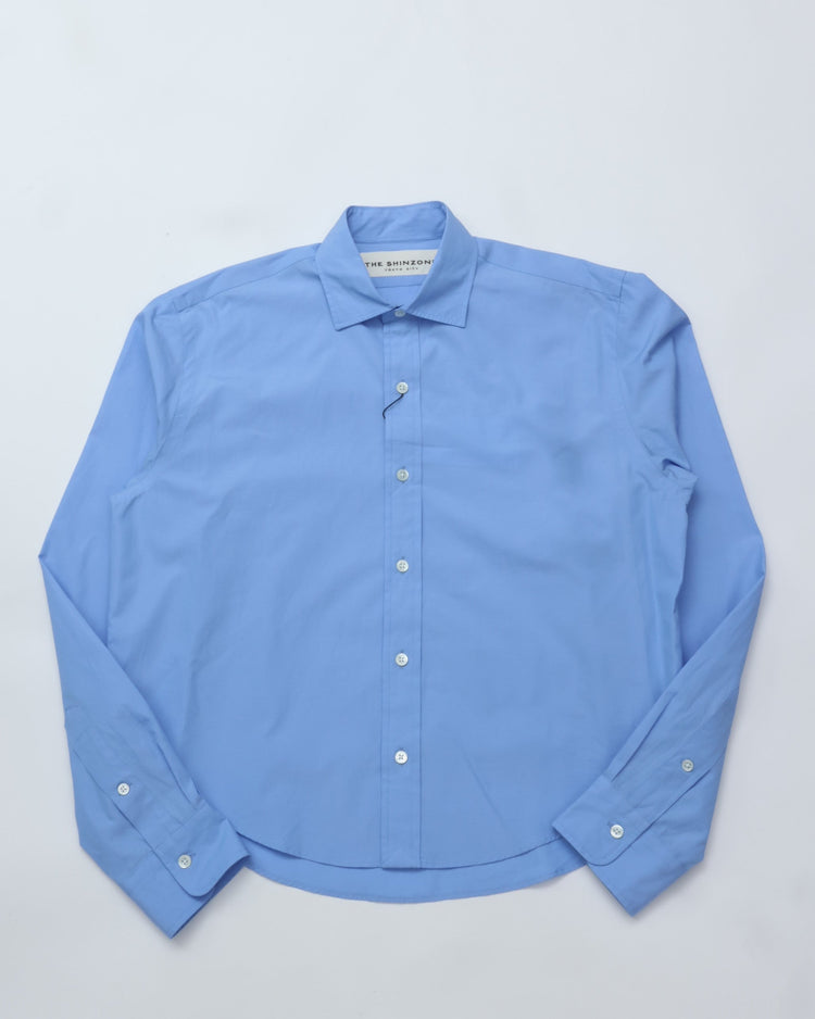 THE SHINZONE  SHORT PECK SHIRT 83 BLUE