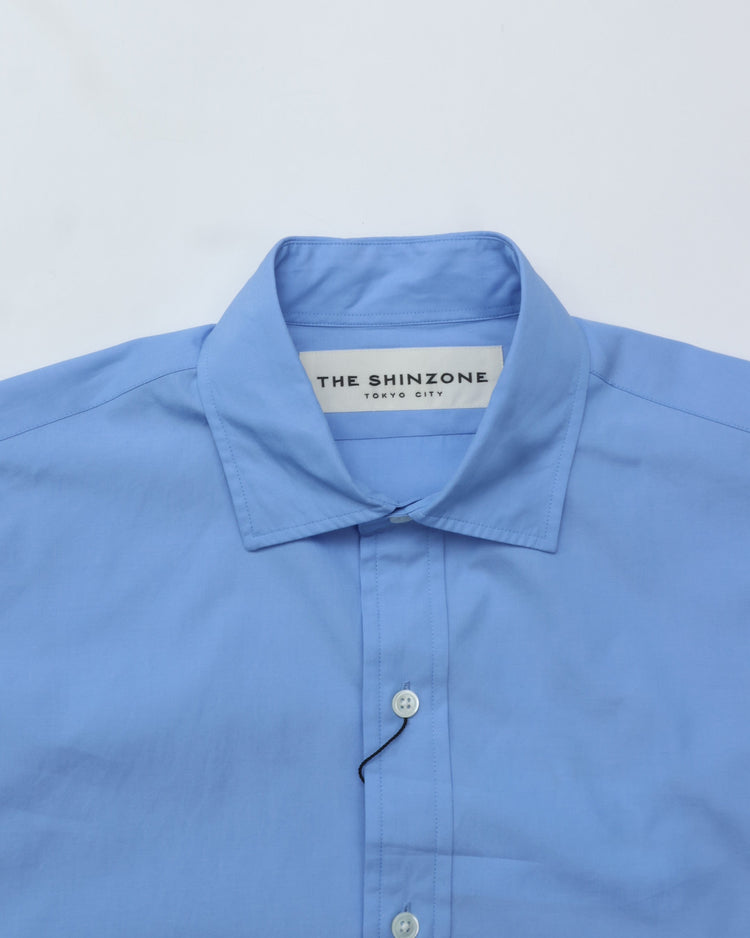 THE SHINZONE  SHORT PECK SHIRT 83 BLUE