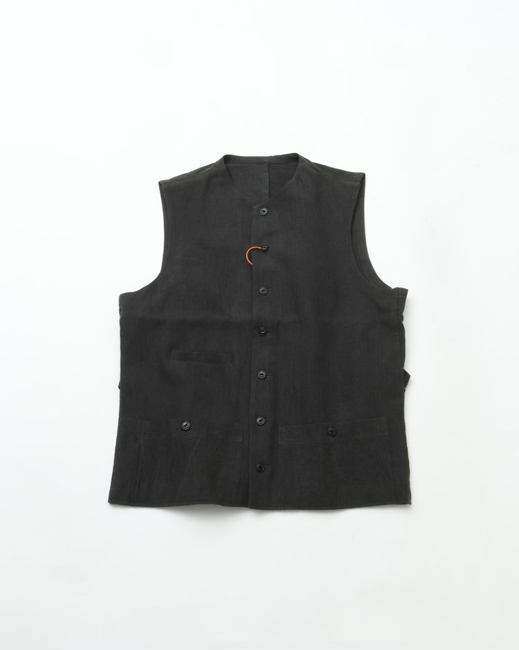 intch.   "Calife VT" BINCHOTAN Linen Cotton Ramie Vest