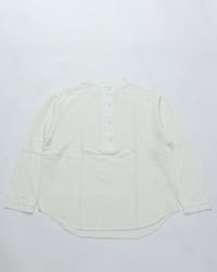 THE SHINZONE / MILITARY HENLEY PULLOVER WHITE