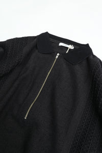 YASHIKI   Kanto ZIp Polo（款冬）YSK-26SS-KN06 BLACK