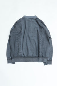 YASHIKI   Kanto ZIp Polo（款冬）YSK-26SS-KN06 BLUE
