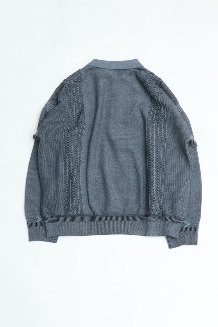 YASHIKI   Kanto ZIp Polo（款冬）YSK-26SS-KN06 BLUE