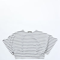 HAVERSACK / 天竺ボーダー　ポンチョ風バスクシャツ WHITE*GRAY