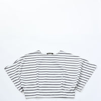 HAVERSACK / 天竺ボーダー　ポンチョ風バスクシャツ WHITE*GRAY