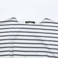 HAVERSACK / 天竺ボーダー　ポンチョ風バスクシャツ WHITE*GRAY