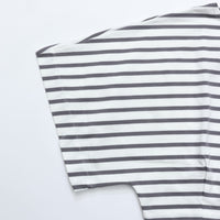 HAVERSACK / 天竺ボーダー　ポンチョ風バスクシャツ WHITE*GRAY