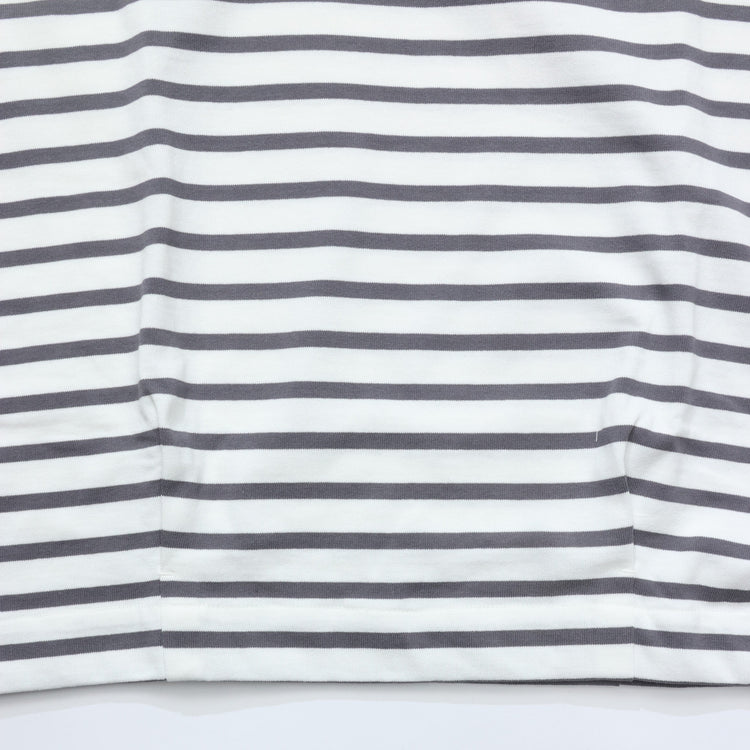 HAVERSACK / 天竺ボーダー　ポンチョ風バスクシャツ WHITE*GRAY