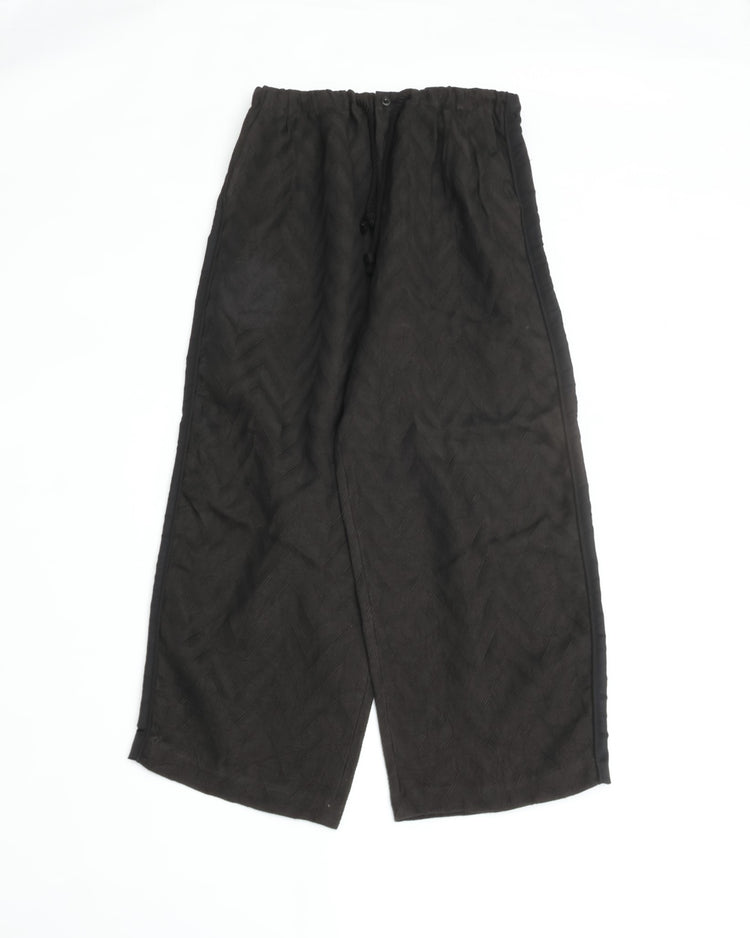 intch.   "Noble PTL" Linen Jacquard Easy Pants Black