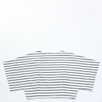 HAVERSACK / 天竺ボーダー　ポンチョ風バスクシャツ WHITE*GRAY