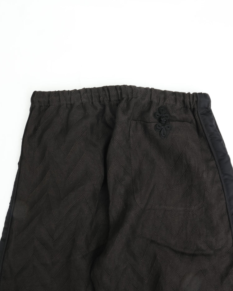 intch.   "Noble PTL" Linen Jacquard Easy Pants Black