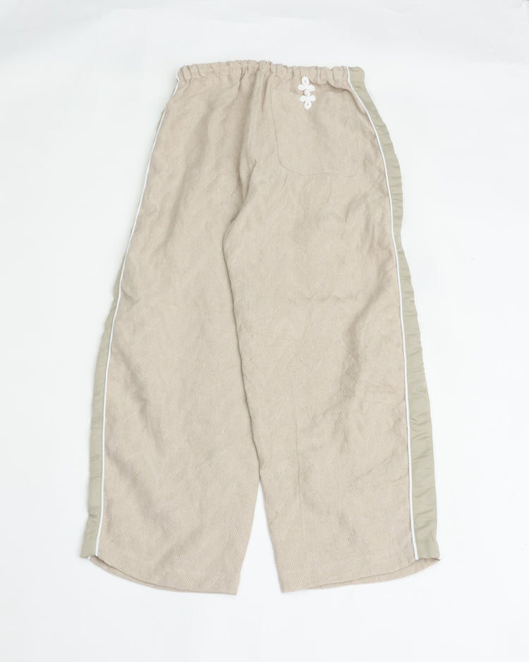 intch.   "Noble PTL" Linen Jacquard Easy Pants Beige