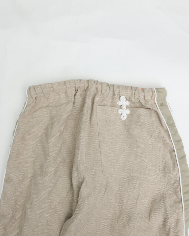 intch.   "Noble PTL" Linen Jacquard Easy Pants Beige