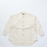 HAVERSACK / C/Lヘリンボーン　バンドカラーオーバーシャツ