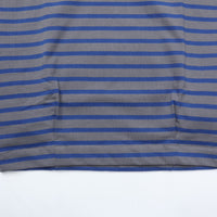 HAVERSACK / Jersey Border Poncho-Style Basque Shirt GRAY*BLUE