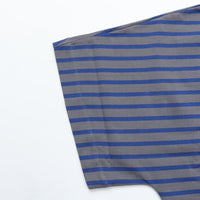 HAVERSACK / Jersey Border Poncho-Style Basque Shirt GRAY*BLUE