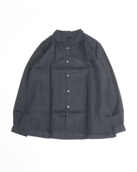 MITTAN Hemp Open-Collar Shirt SH-117 Ink Black