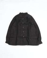 MITTAN Hemp Open-Collar Shirt SH-117 Black