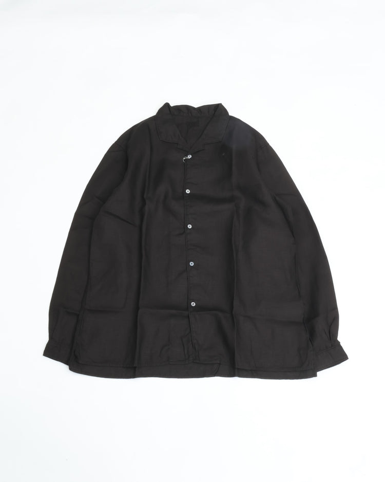 MITTAN    大麻開襟シャツ SH-117 黒