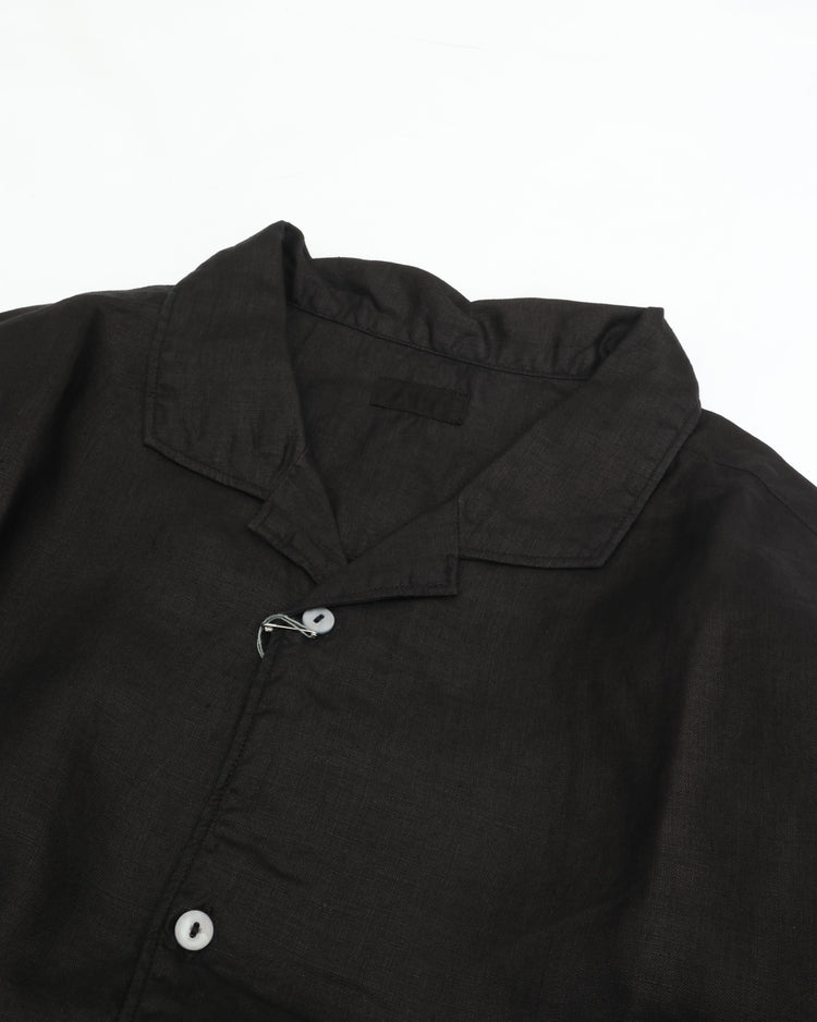 MITTAN Hemp Open-Collar Shirt SH-117 Black