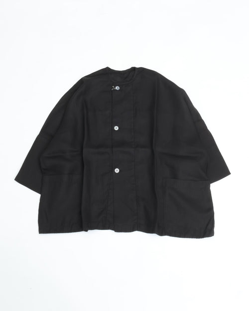 MITTAN Ripple Hemp Wide Jacket JK-68 Black