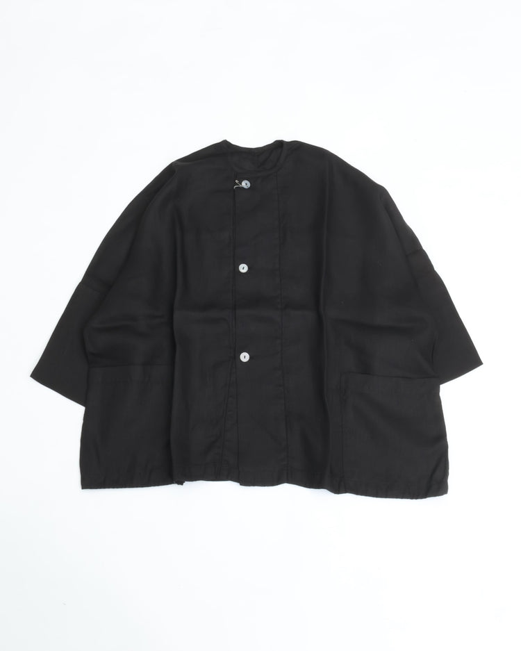 MITTAN Ripple Hemp Wide Jacket JK-68 Black