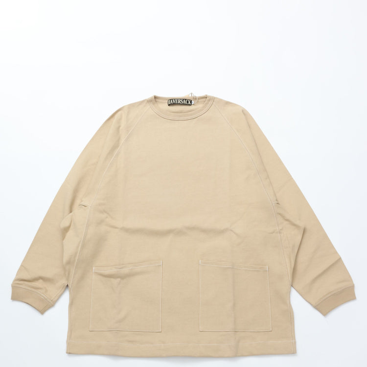 HAVERSACK / Heavy Dry Jersey Raglan Long T-Shirt BEIGE