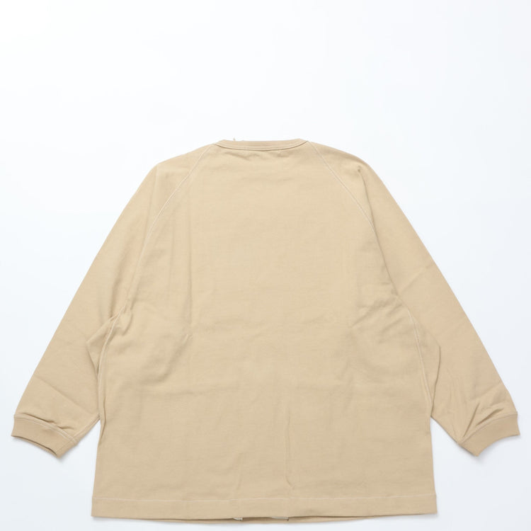 HAVERSACK / Heavy Dry Jersey Raglan Long T-Shirt BEIGE