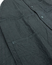 MITTAN    薄手刺し子織ジャケット JK-86 藍*鬱金*墨