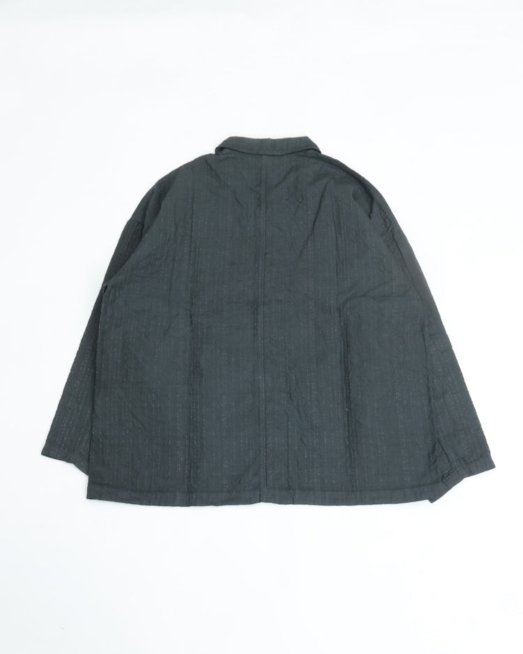 MITTAN    薄手刺し子織ジャケット JK-86 藍*鬱金*墨