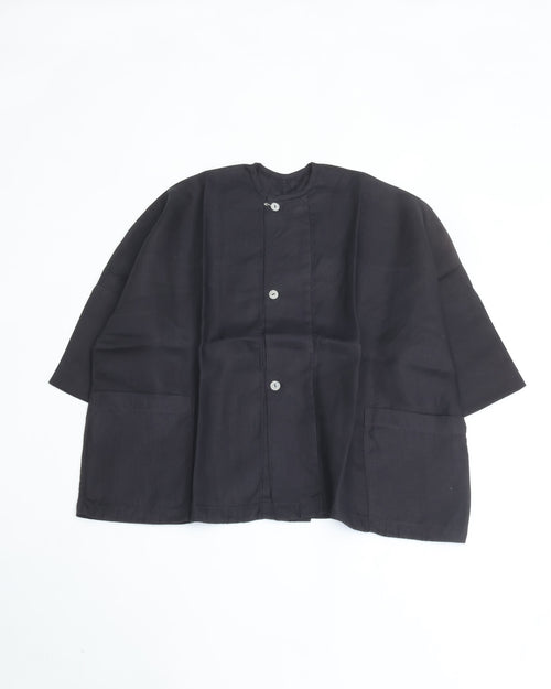 MITTAN    さざ波大麻ワイドジャケット JK-68 墨黒
