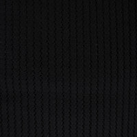 crepuscule / Stripe Mesh Knit Shirt BLACK