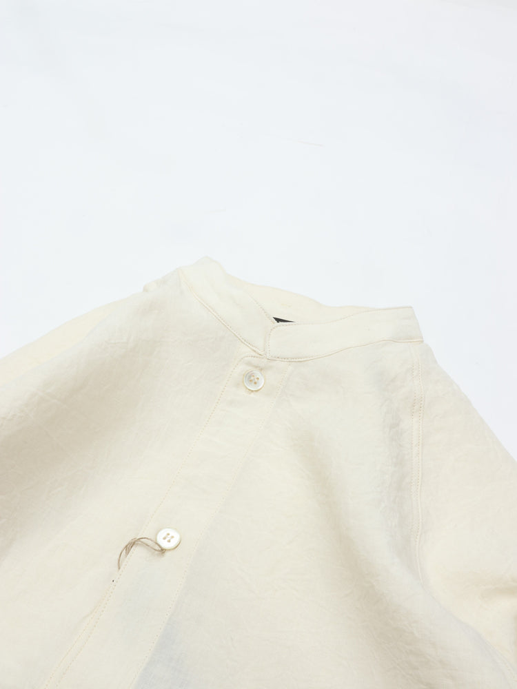 HAVERSACK 822625 (60 Linen Poplin Stand Collar Shirt Outerwear) OFF WHITE