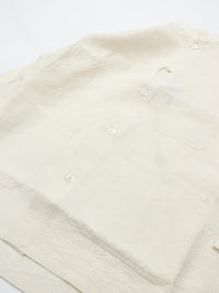 HAVERSACK 822625 (60 Linen Poplin Stand Collar Shirt Outerwear) OFF WHITE