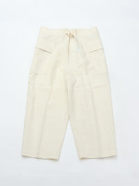 HAVERSACK 862629 (60 Linen Poplin Army Wide Pants) OFF WHITE
