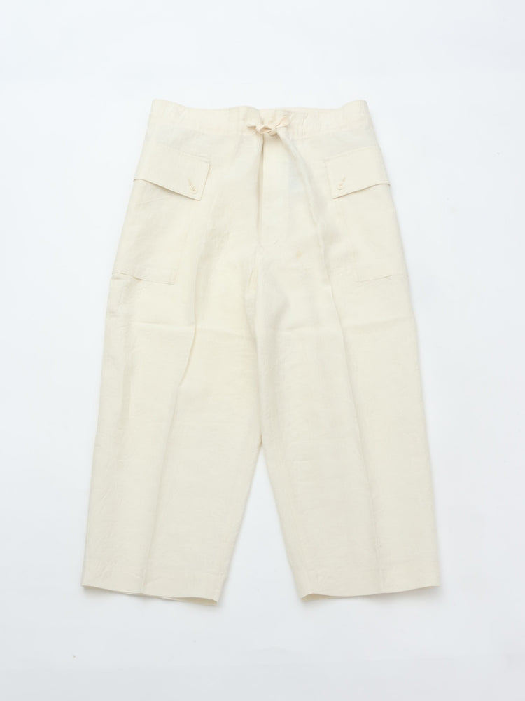 HAVERSACK 862629 (60 Linen Poplin Army Wide Pants) OFF WHITE