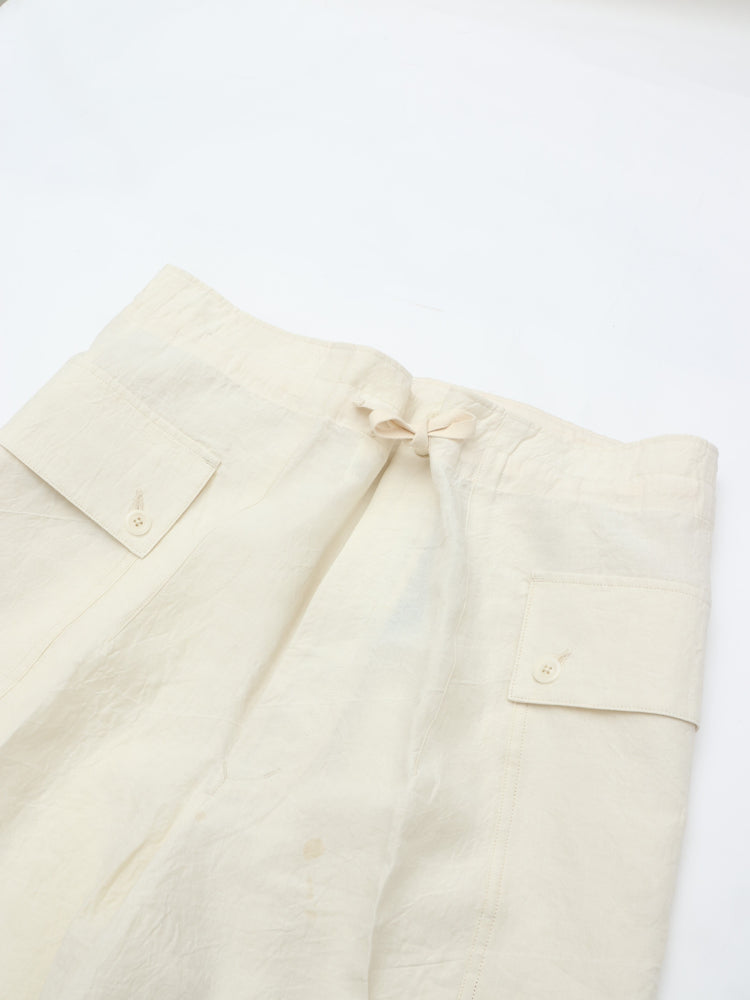 HAVERSACK 862629 (60 Linen Poplin Army Wide Pants) OFF WHITE