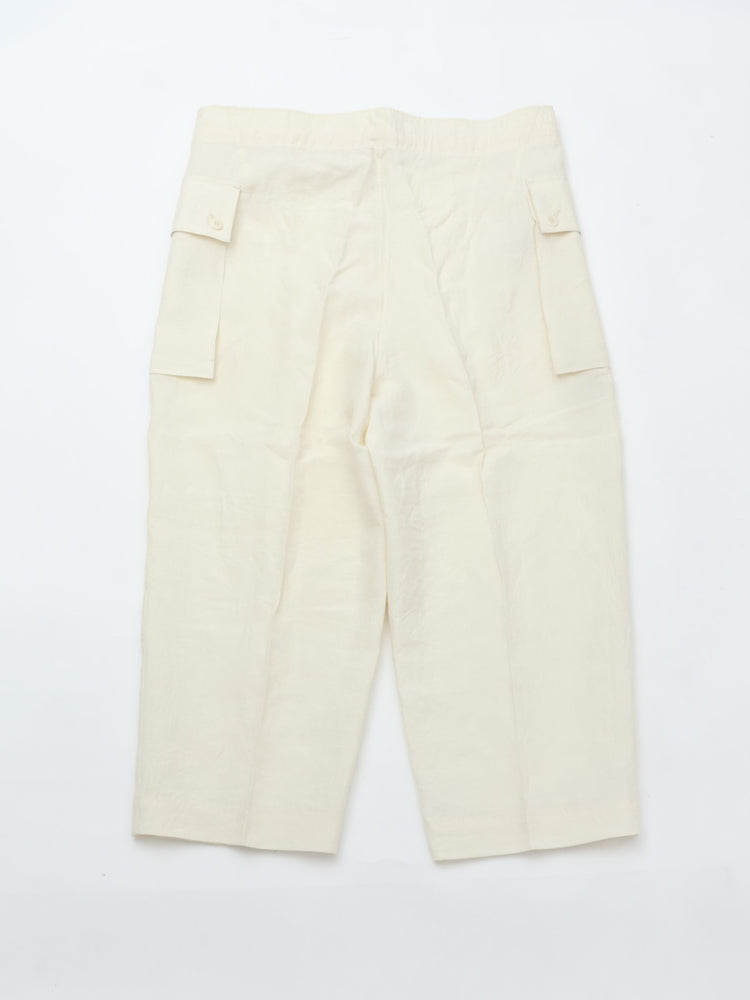 HAVERSACK 862629 (60 Linen Poplin Army Wide Pants) OFF WHITE