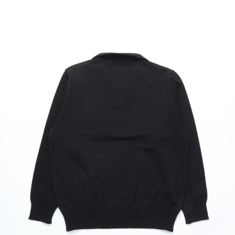 Yonetomi / GIMA COTTON TENJIKU KNIT P/O 14 BLACK