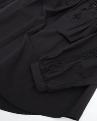 THE SHINZONE  LACE-UP BLOUSE 07 BLACK