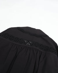 THE SHINZONE  LACE-UP BLOUSE 07 BLACK